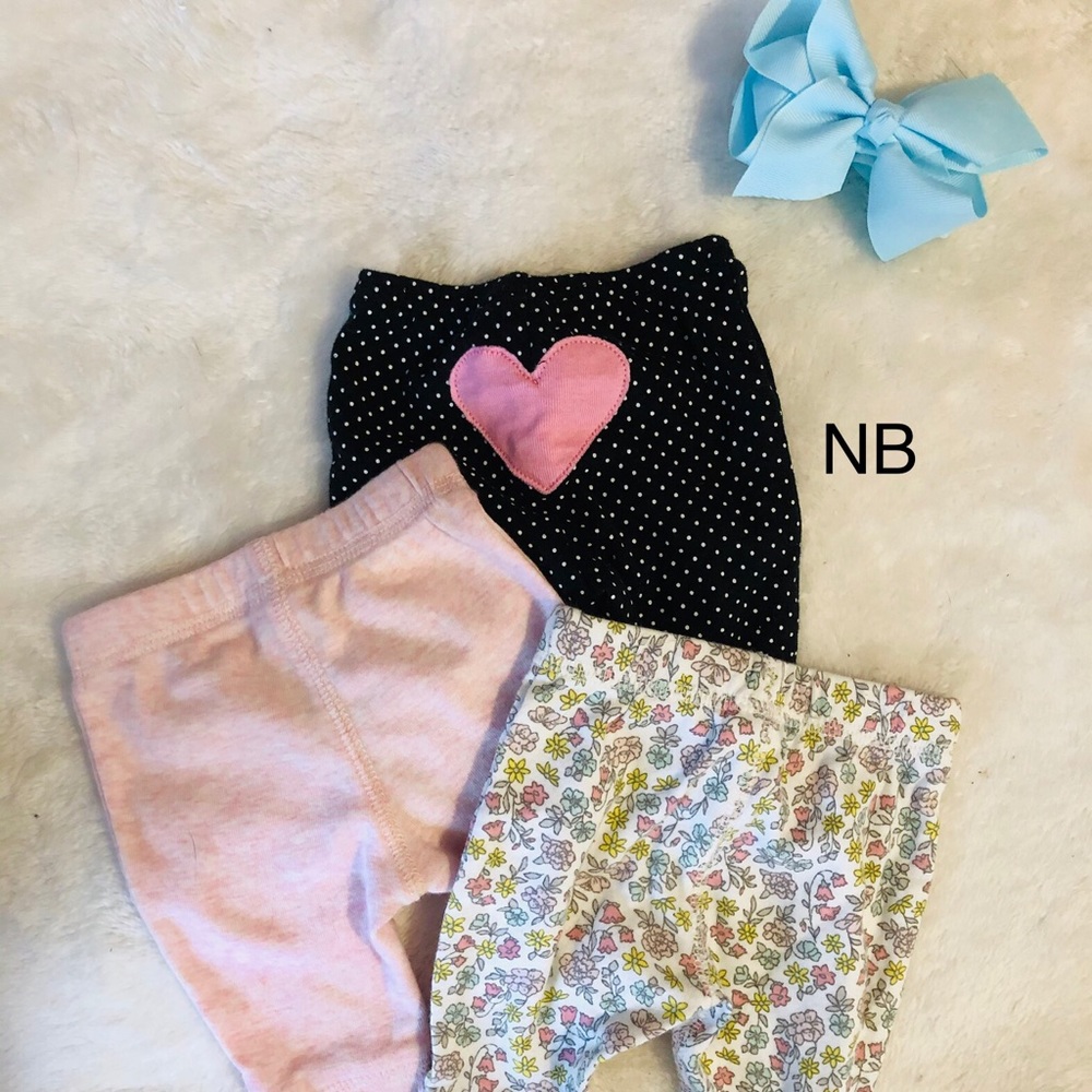 Set of three baby leggings